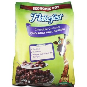 FLAKEFEST Çikolatalı Tahıl Gevreği 500 gr