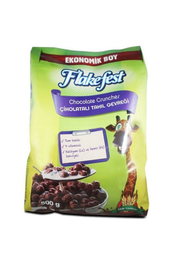 FLAKEFEST Çikolatalı Tahıl Gevreği 500 gr