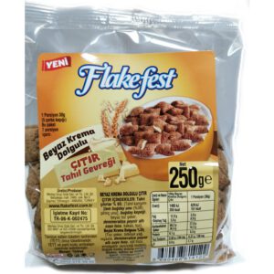 Flakefest Beyaz Krema Dolgulu Çıtır Tahıl Gevreği 250 gr